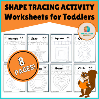 Preview of Shapes Tracing Activity Worksheets For Toddlers | Activities For Kids