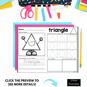 Shapes Tracing Fun by The Daily Alphabet | Teachers Pay Teachers