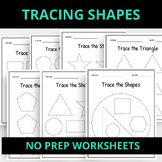 Shapes Tracing Sheets, Math Worksheets For Kindergarten, F