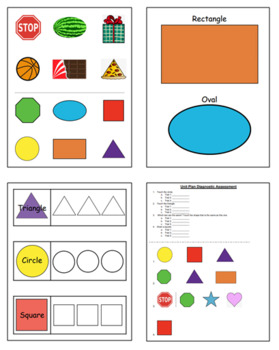 Preview of Shapes Unit Plan (with assessment and three lessons)