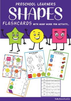 Preview of Shapes Unit for Preschoolers | Shapes Flashcards