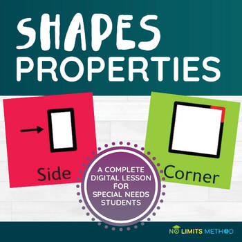 Preview of Shapes Video Lesson – Math – Geometry  – Special Needs – Interactive Activities