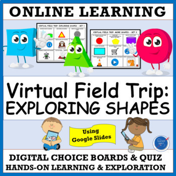Preview of Shapes Virtual Field Trip Activity | 2D & 3D Geometry Kindergarten Math Gr. 1,2