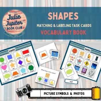 Preview of Shapes Vocabulary Book and Task Cards