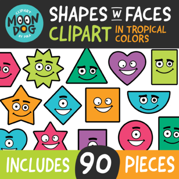 Preview of Shapes With Faces Clipart!