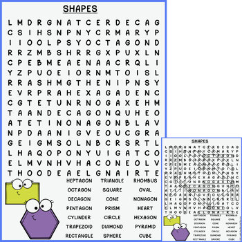 Preview of Shapes Word Search