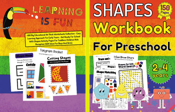Preview of Shapes Workbook For Preschool 2-4 Years