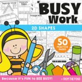 Shapes Worksheet Packet - Busy Work for 2D Shapes