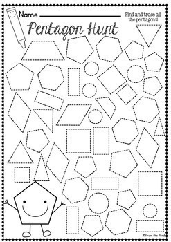 shapes worksheet packet busy work for 2d shapes by from the pond