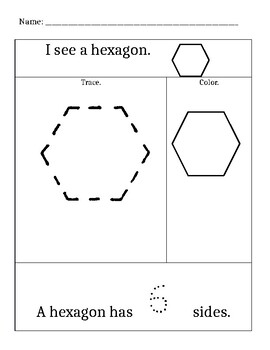 Shapes Worksheet: Pentagon, Hexagon, and Octagon by Christina Montemurro