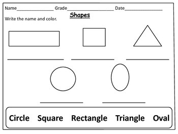 shapes worksheets by kids learning basket teachers pay