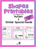 Shapes Worksheets / Printables for Students with Autism & 