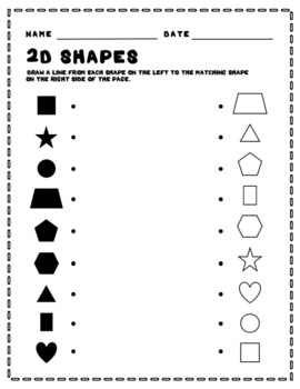 Shapes Worksheets | Tracing Shapes & Drawing Shapes by PORRIN KINDER