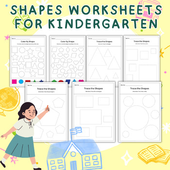 Preview of Shapes Worksheets for Kindergarten