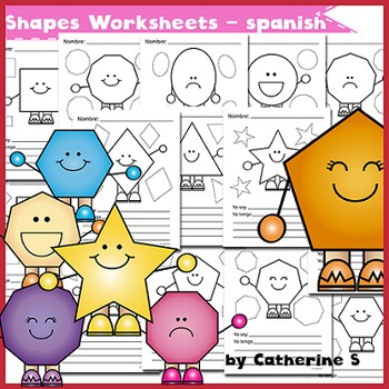 Preview of 2D Shapes Worksheets (spanish)