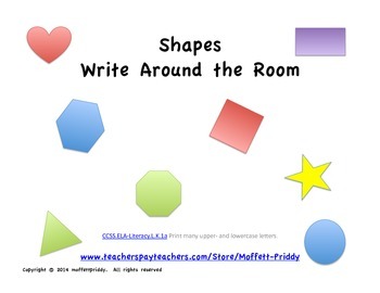 Preview of Shapes Write Around the Room