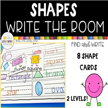 Preview of Shapes Write the Room | Sensory Bin Activity