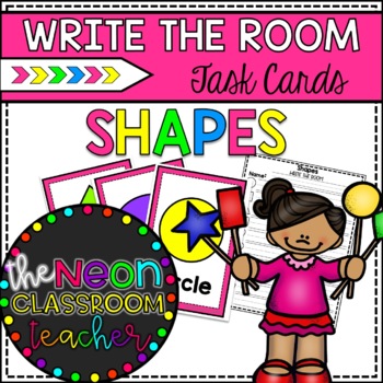Preview of Shapes Write the Room Task Card Activity