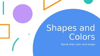 Preview of Shapes and Colors