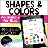 Shapes and Colors Digital ESL Vocabulary Unit: ESL Newcome