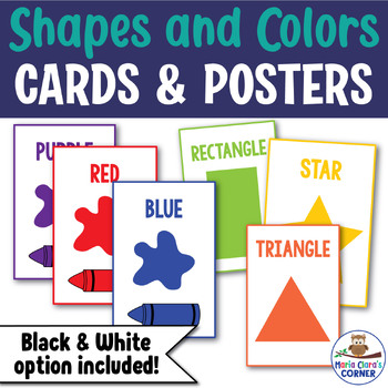 Preview of Shapes and Colors Flashcards and Posters