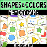 Shapes and Colors Memory Game | Math Center Task Cards