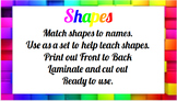 Shapes and Colors Posters and Flash Card Match