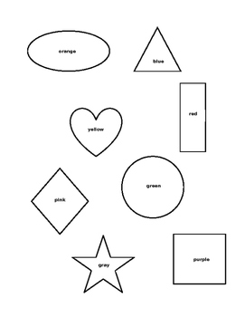 Shapes and Colors Worksheet by Super Special Heroes  TpT