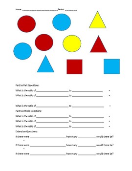 Preview of Shapes and Emojis Ratios and Proportions Drawing Activity!