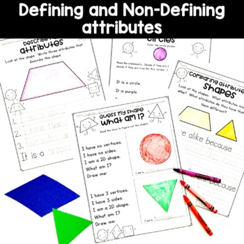 Shapes Attributes Worksheets and Centers by Sweet Sensations | TpT