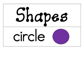 Preview of Shapes and Number Words Word Wall and/or Flash Cards