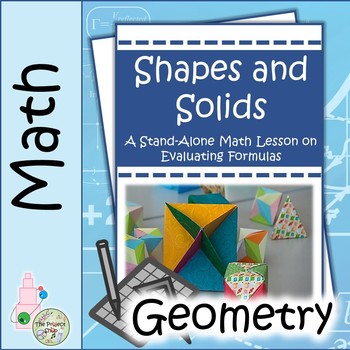 Preview of Evaluating Functions through Shapes and Solids a 3D Geometry Hands On Lesson