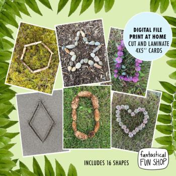Preview of Shapes in Nature Printable images for flashcards, bulletin boards, centers