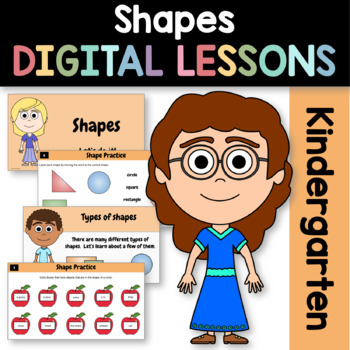 Preview of Shapes for Kindergarten Google Slides | Interactive Math Skills Practice