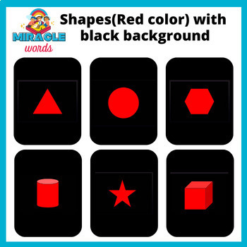 Preview of Shapes for Visually Impaired-CVI ;Red color ;Special Needs Education Resources