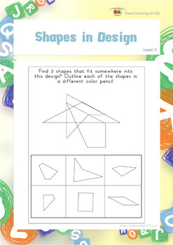 Preview of Shapes in Design (Visual Perception Worksheets)