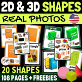 Shapes in Real Life: 2D and 3D Shape Poster, Identifying S