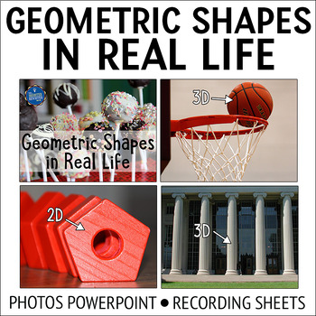 Preview of 2D 3D Geometric Shapes in Real Life PowerPoint