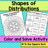 Shapes of Distributions Color by Number Math Activity