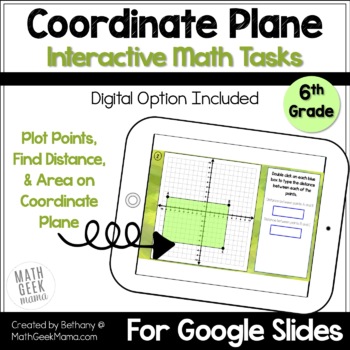 Preview of Shapes on the Coordinate Plane - Plot Points - Distance on Coordinate Plane