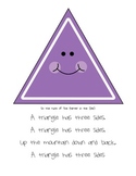 Shapes songs: Triangle square circle rectangle. (SEE OTHER listing w/ 6 shapes)