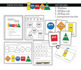 Shapes with Faces - Preschool Printables
