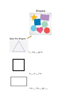 Preview of Shapes worksheets