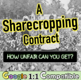 Sharecropping Primary Source Contract | Examine the Unfair Sharecropper Clauses