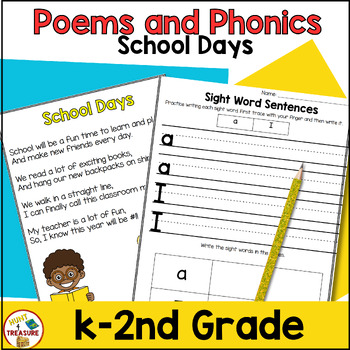 Preview of Back to School Poem | Five Day Shared Reading Plan for Pre-K and Kindergarten