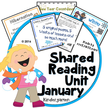Preview of January Winter Poems Kindergarten Shared Reading Unit