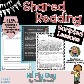 Preview of Shared Reading Lesson Plan | Hi! Fly Guy | Level I