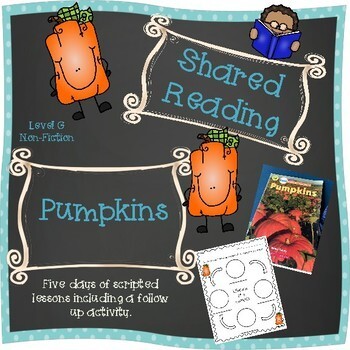 Preview of Shared Reading Lesson Plan | PUMPKINS | Level G