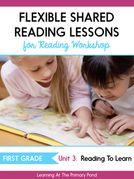 Preview of Shared Reading Lessons for Reading Workshop: First Grade Unit 3