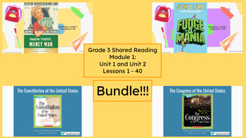 Preview of "Grade 3 Shared Reading Module 1 Bundle" Google Slides- Bookworms Supplement